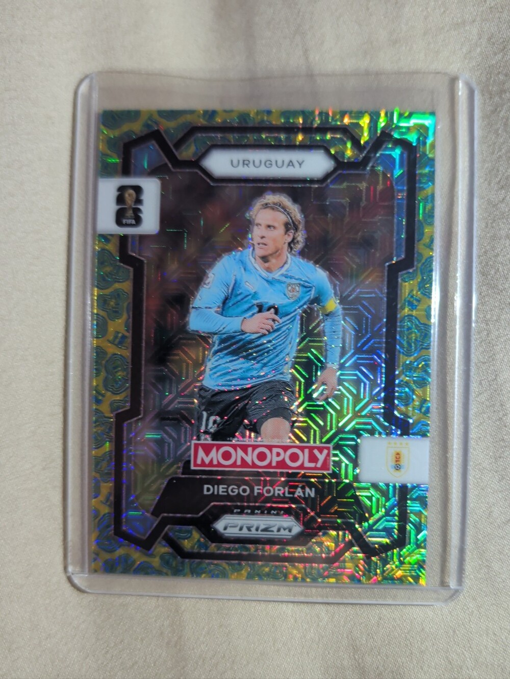 Diego Forlan- 2026 Prizm Monopoly FIFA World Cup Uruguay Hat Trick Mojo SSP